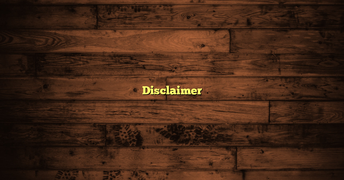 Disclaimer