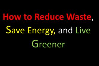 How to Reduce Waste, Save Energy, and Live Greener