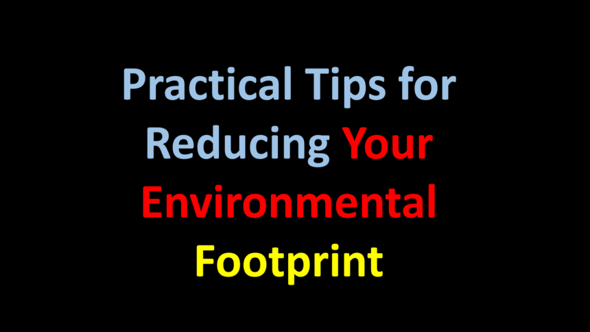 Practical Tips for Reducing Your Environmental Footprint